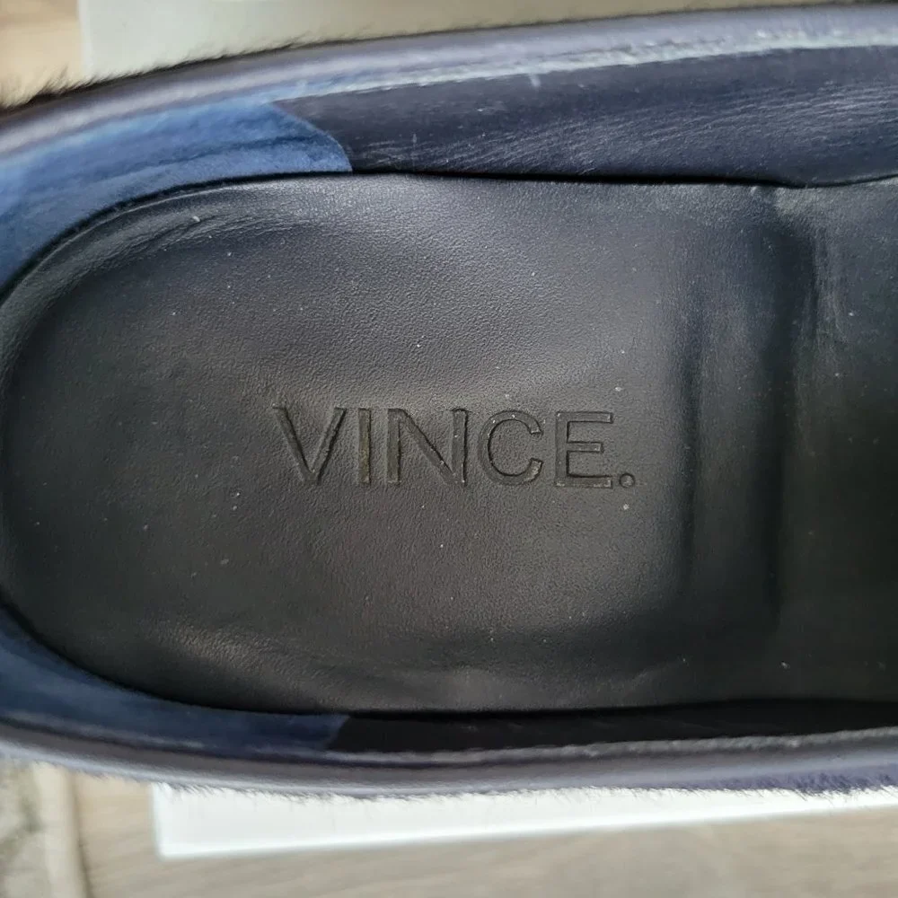 VINCE Blair - 12   Blue Slip on Suede Sneakers